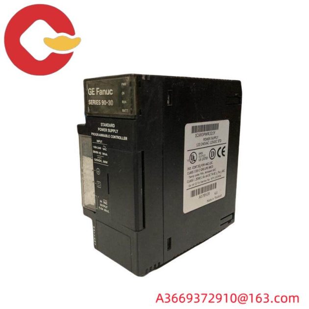 GE IC693PWR321Y: Standard Power Supply Module for Industrial Control Systems